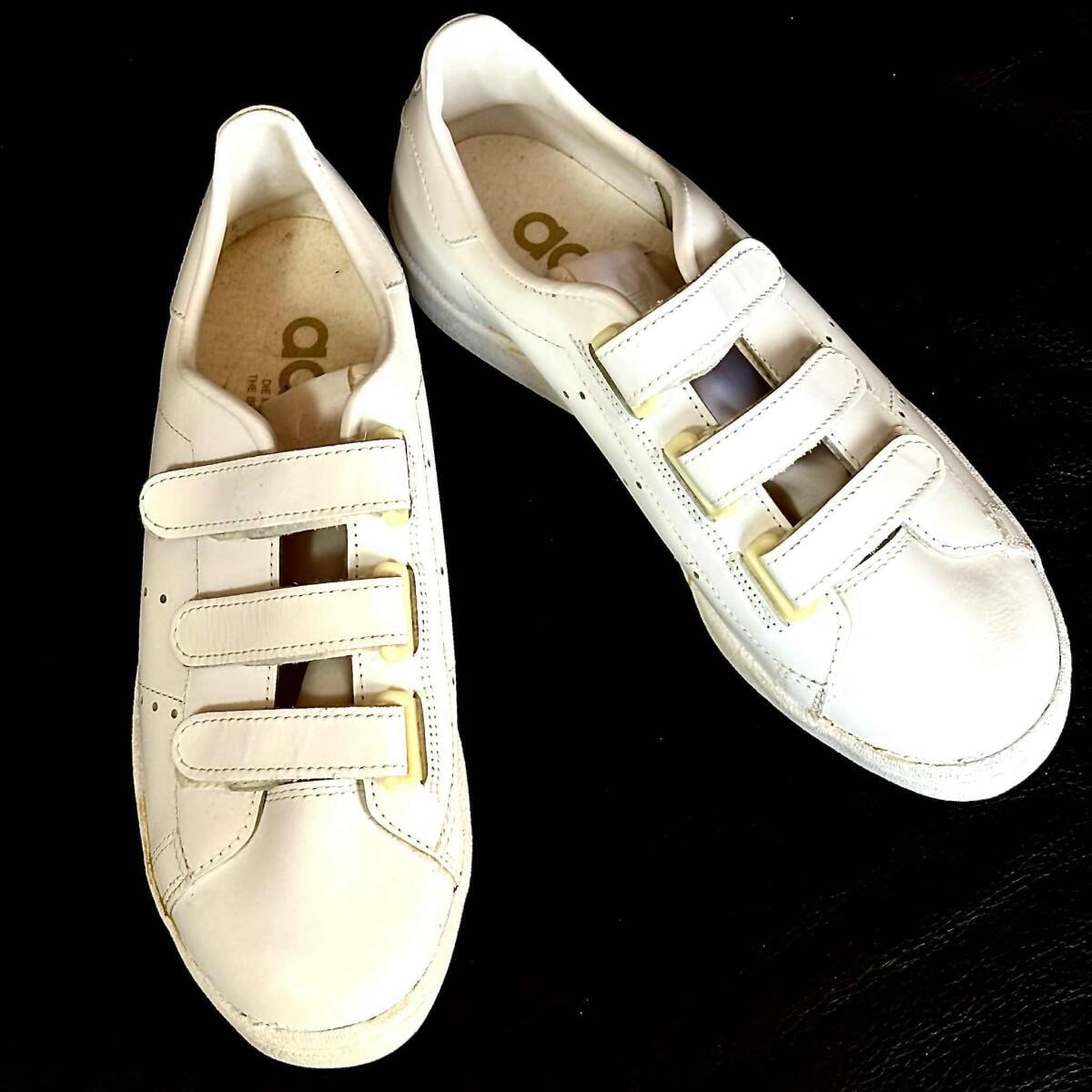 【幻の逸品】アディダス アメリカ製 【マスター】デザイン スニーカー 米国製 USA製 80's Vintage ビンテージ US 7 1/2 白 ホワイト