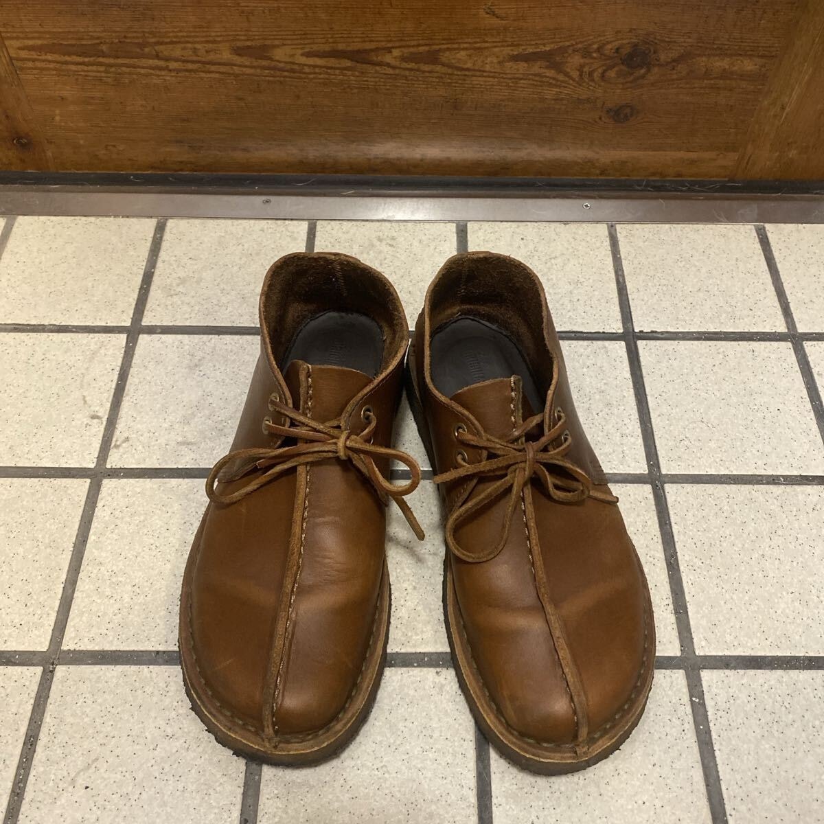 クラークス メンズ　デザートトレック　革靴 オイルレザー　ブラウン 25.5㎝