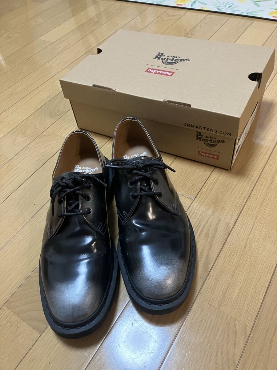 革靴 Dr Martens ブラック ドクターマーチン uk9 シュプリーム コラボ