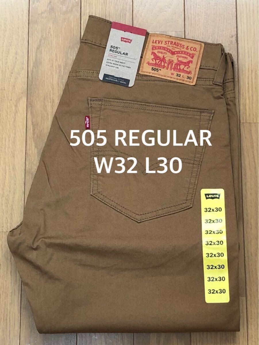 Levi's 505 REGULAR FIT CARAWAY SLUB STR TWILL WT W32 L30