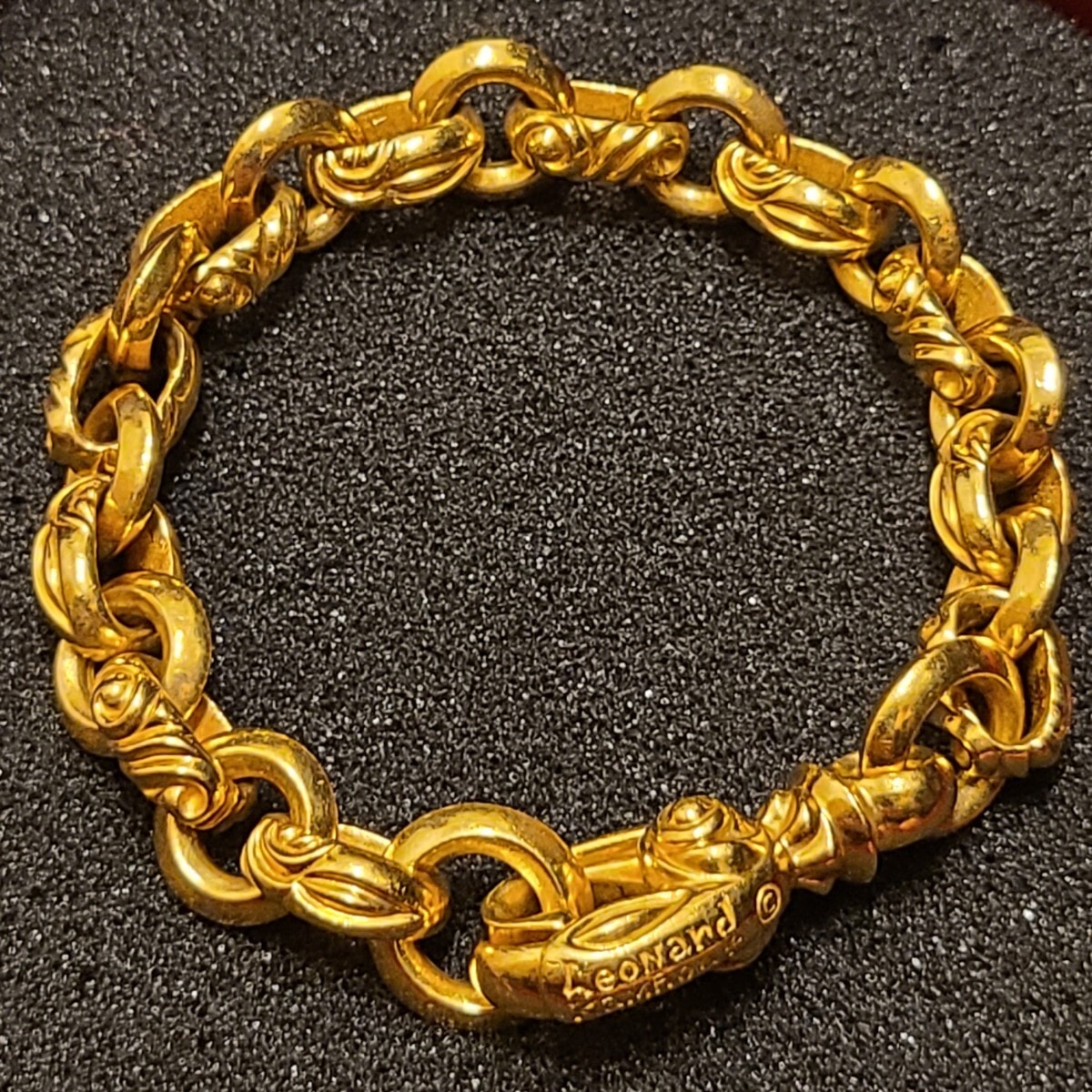 クロムハーツ レナード カムホート ブレスレット 22K "ゴールド"