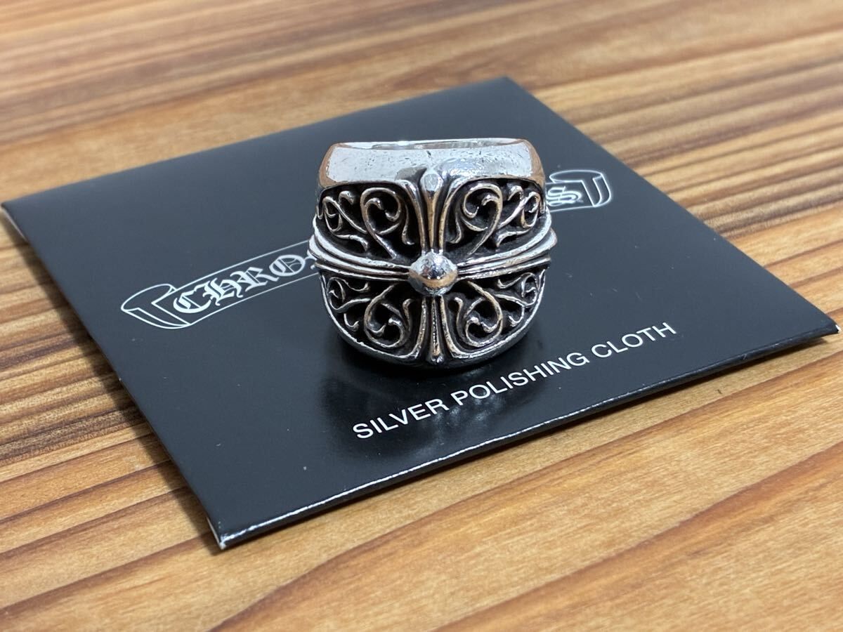 【稀少】Chrome Hearts Classic Oval Cross Ring 16-17号