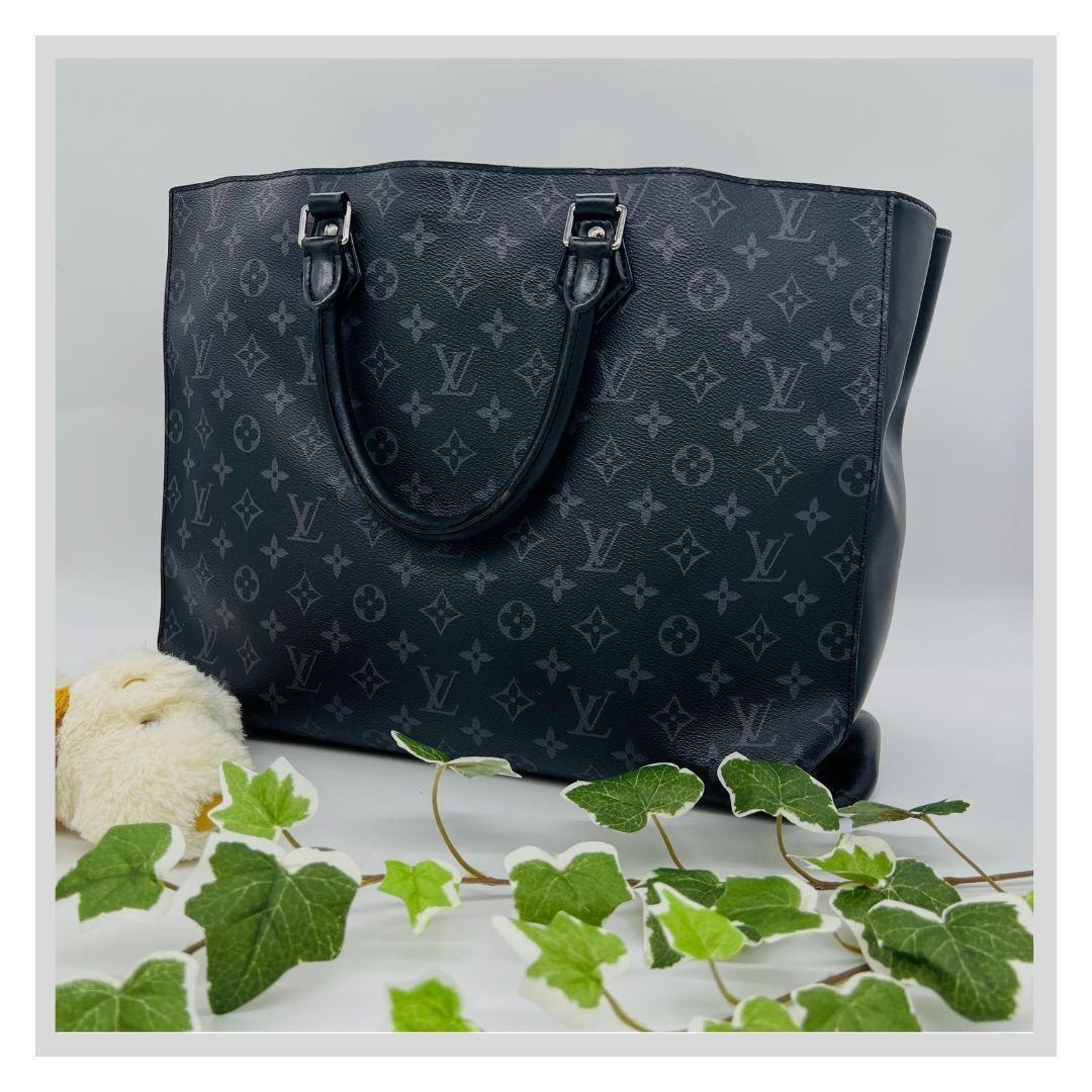 ルイヴィトン モノグラム エクリプス グラン サック トート ブラック レザー