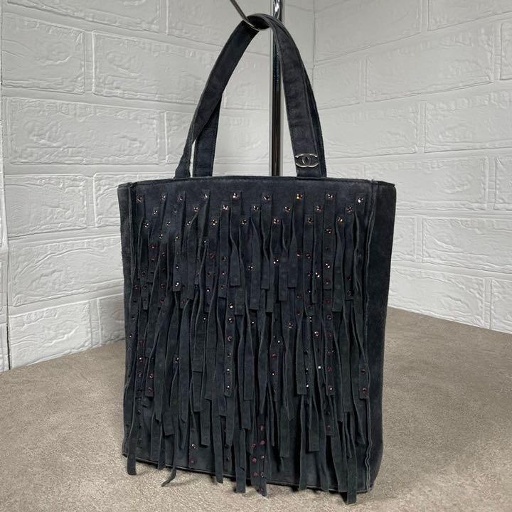 Chanel シャネル ハンド バッグ フリンジ ココマーク スウェード