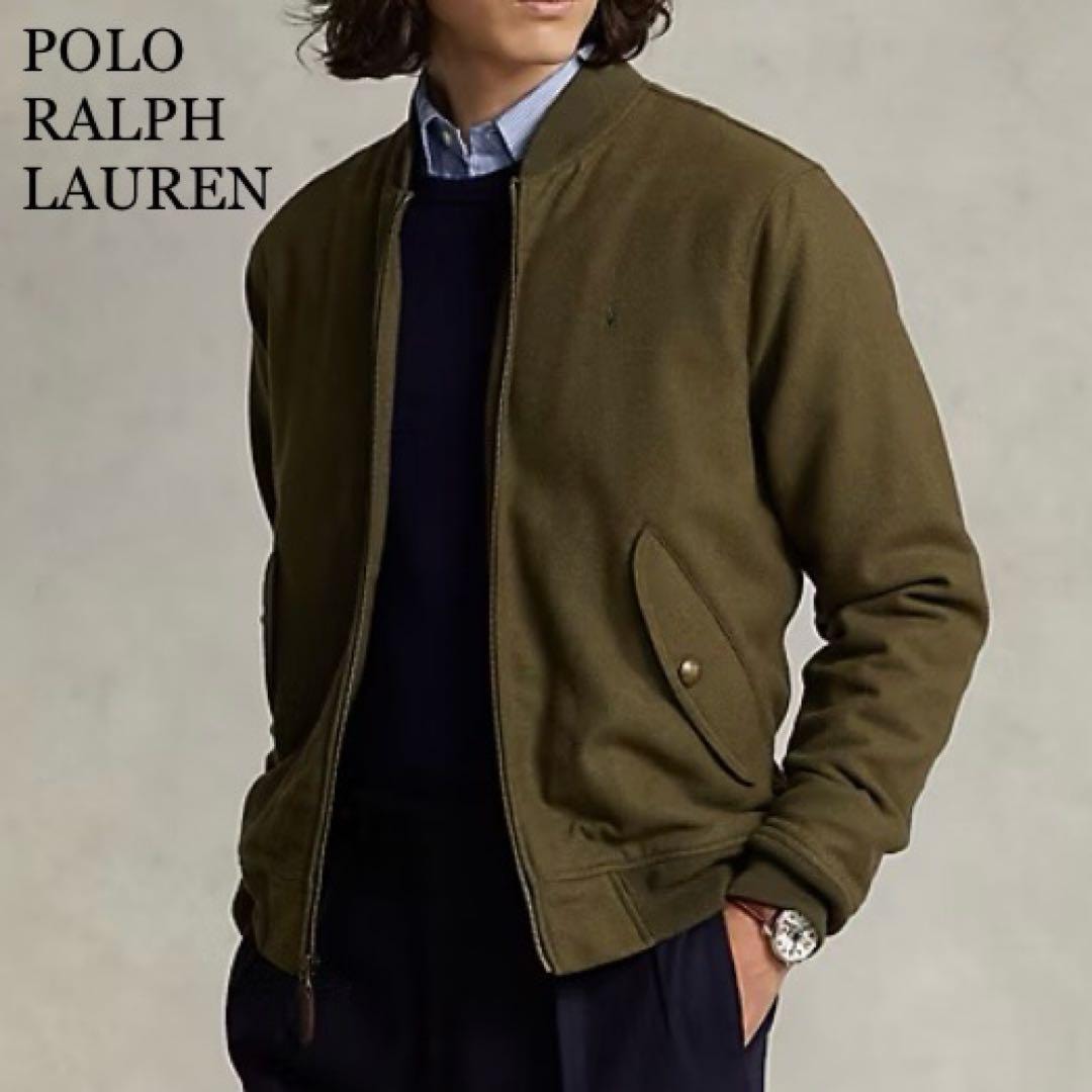 未使用タグ付 POLO RALPH LAUREN ポロラルフローレン ボンバージャケット リブブルゾン ウール混 ポニーロゴ