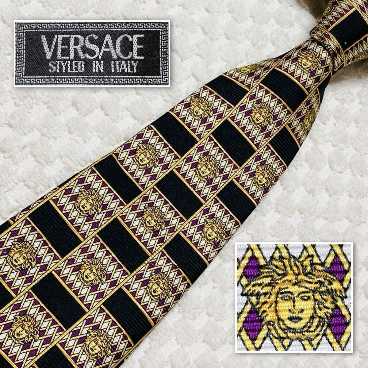 B (目立った傷や汚れなし)】□極美品□VERSACE ヴェルサーチ