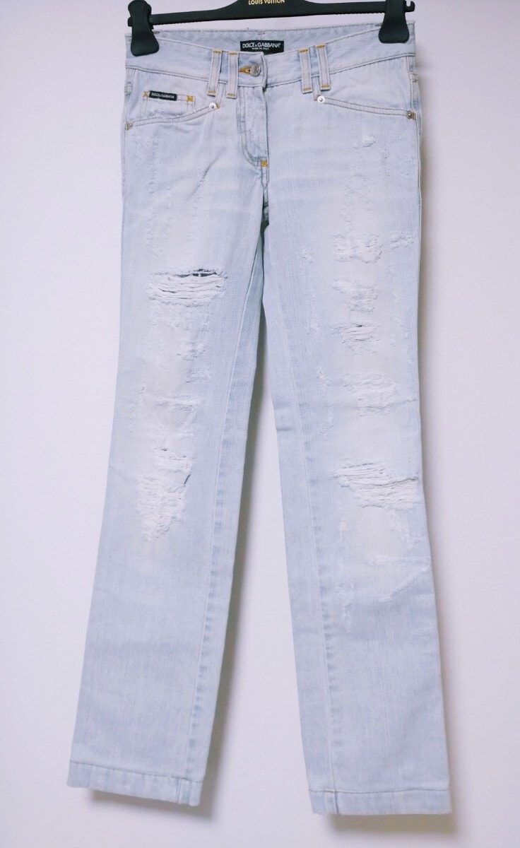 ★ドルチェ＆ガッバーナ デニム ロゴプレート 38