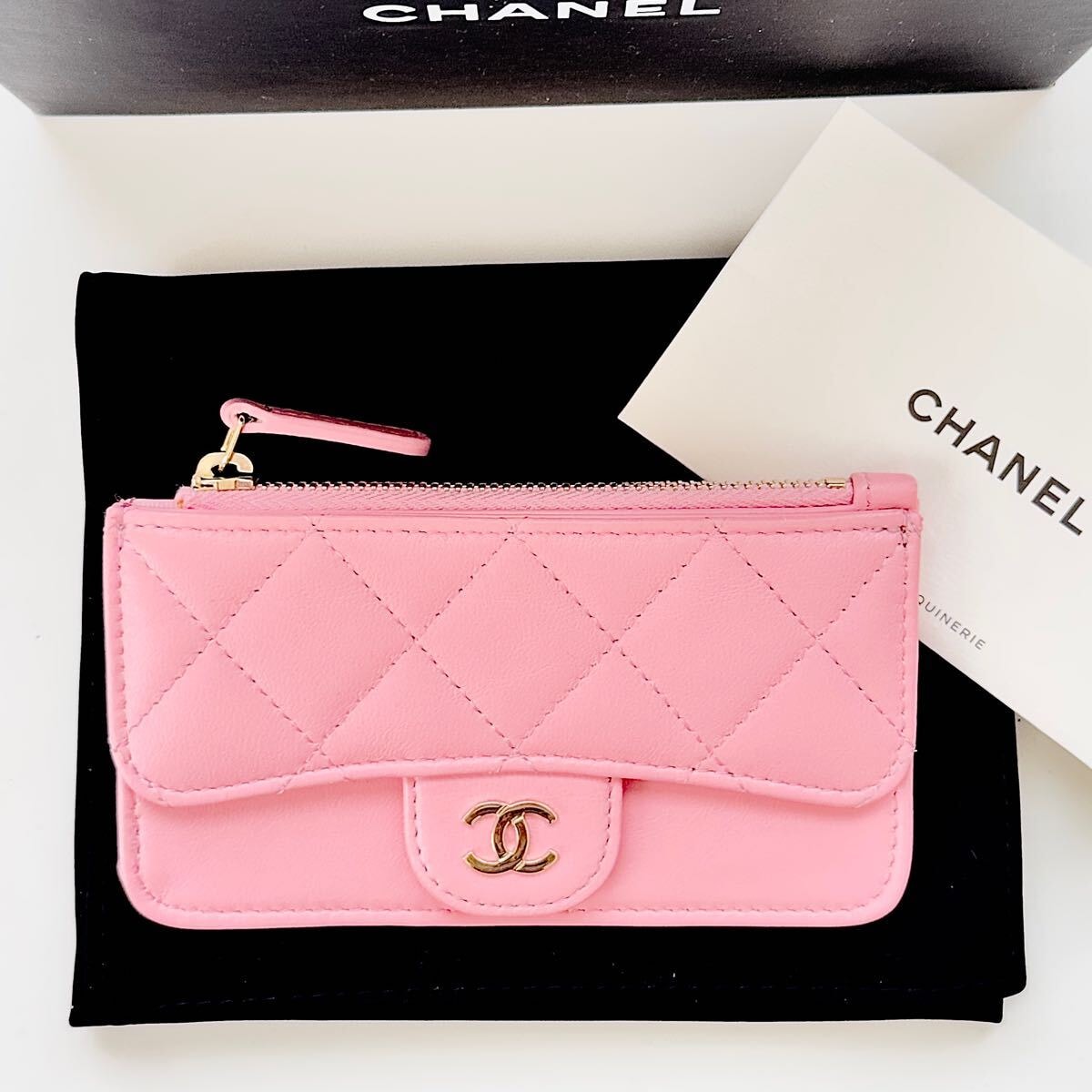 CHANEL シャネル カードケース フラグメントケース ココマーク 財布 小銭入れ マトラッセ コインケース