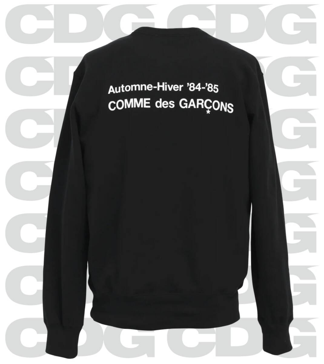 新品 正規 Comme des Garcons 84-85 STAFF SWEATSHIRT Black [XXLサイズ] /CDG/コムデギャルソン/スタッフ スウェット/ロゴ/長袖/ブラック