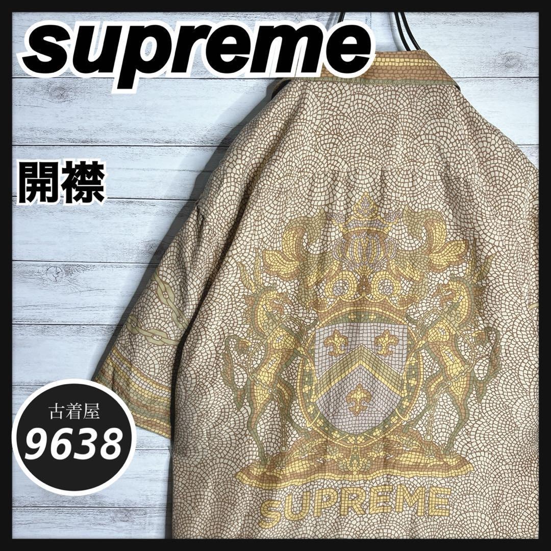 A (未使用に近い)】【入手困難!!】シュプリーム 刺繍 半袖シャツ ゆる