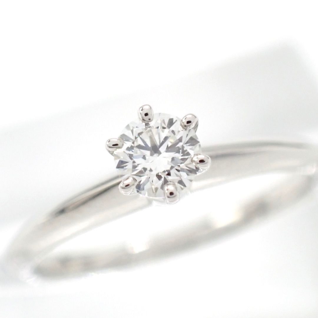 ティファニー TIFFANY 0.22ct 8号 ソリティア ソリテール ダイヤモンド ダイヤ リング 指輪 Pt950 プラチナ ジュエリー 4510