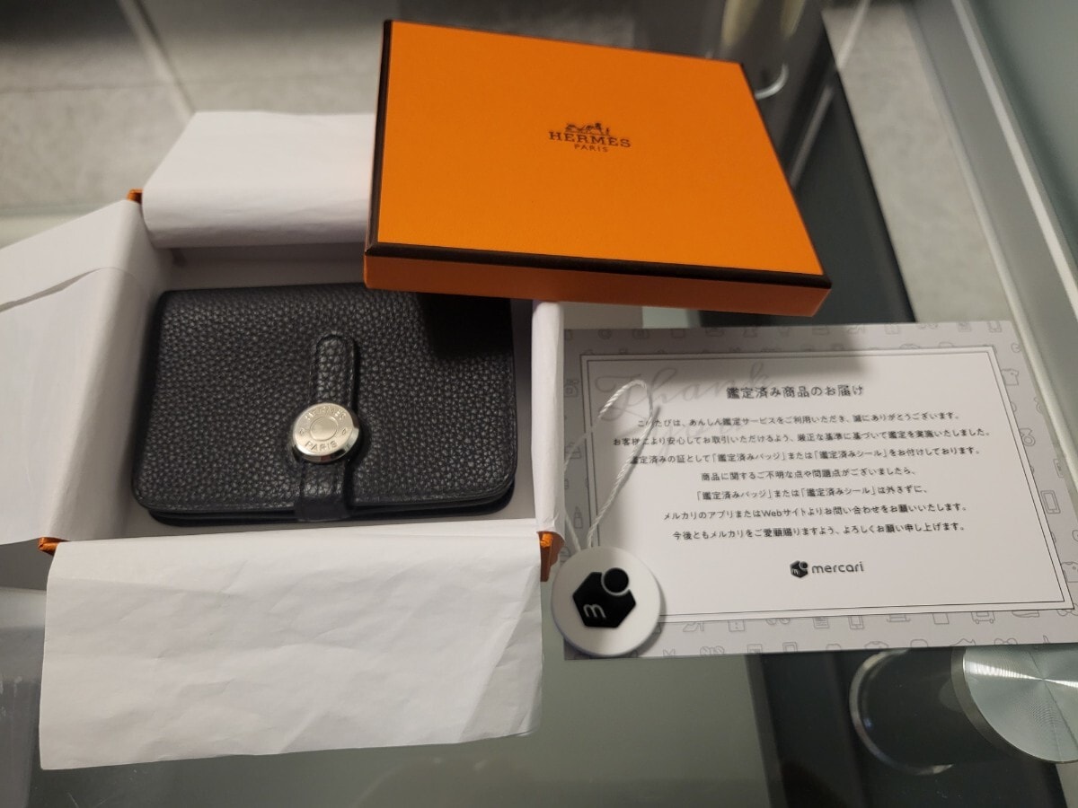 【未使用】エルメス ドゴン トリヨンクレマンス Y刻印 カードケース 名刺入れ コインケース 黒 ブラック