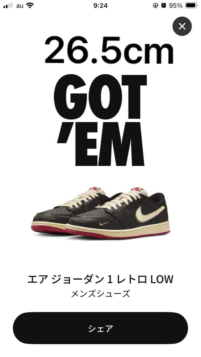 Nigel Sylvester × Nike Air Jordan 1 Retro Low OG Better With Time ナイジェルシルベスター × ナイキ エアジョーダン1 レトロ 26.5cm