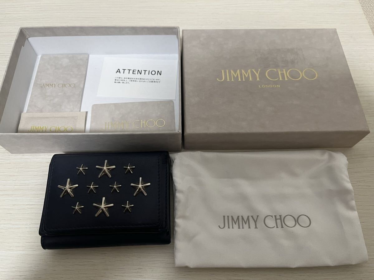 JIMMY CHOO 三つ折り財布 ネイビー
