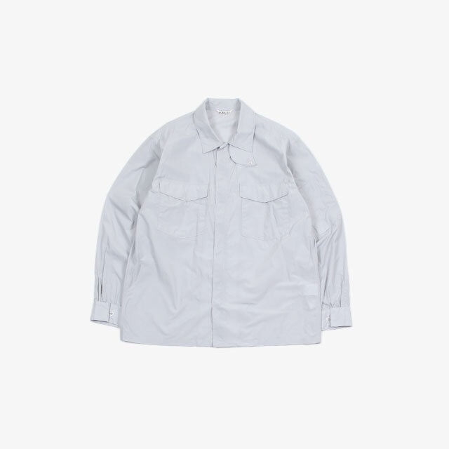AURALEE LIGHT NYLON ZIP SHIRT
