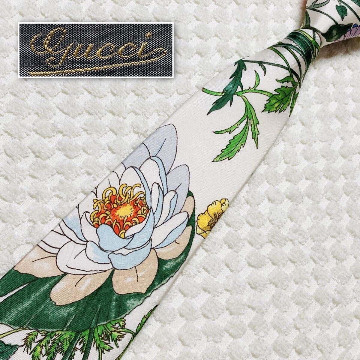 目立った傷や汚れなし】□美品□希少□GUCCI グッチ フローラ ネクタイ