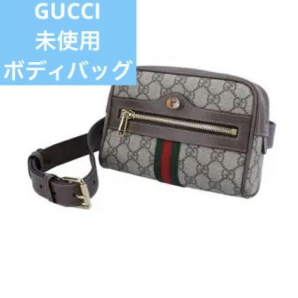 【未使用】グッチ　ボディバッグ　ベルトバッグ　シェリー　GUCCI　GG　クロスバッグ　美品　GG　