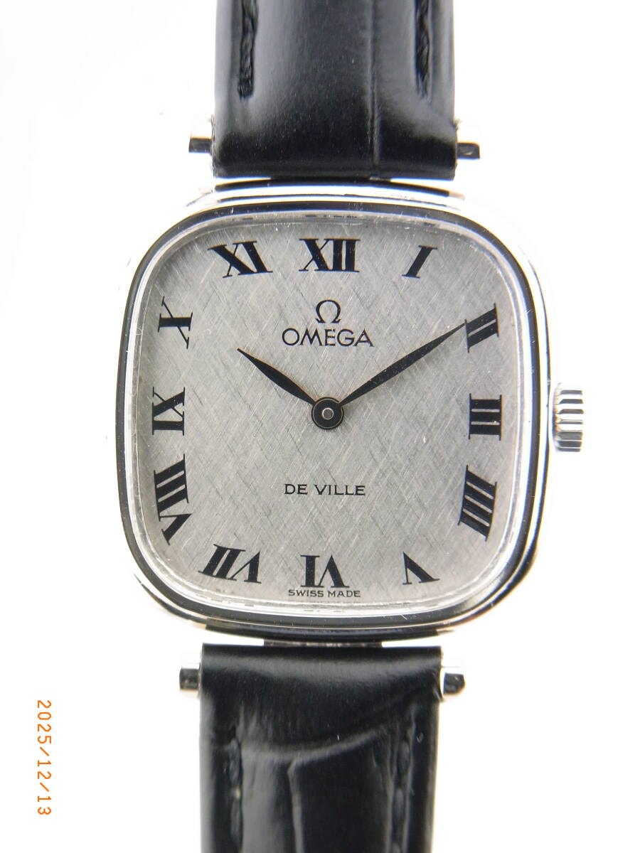 希少OH/ポリッシュ済）omega　DE・VILLE Ref241　Cal625　K18ホワイトゴールドケース　絹目ダイアル　レディース　手巻き