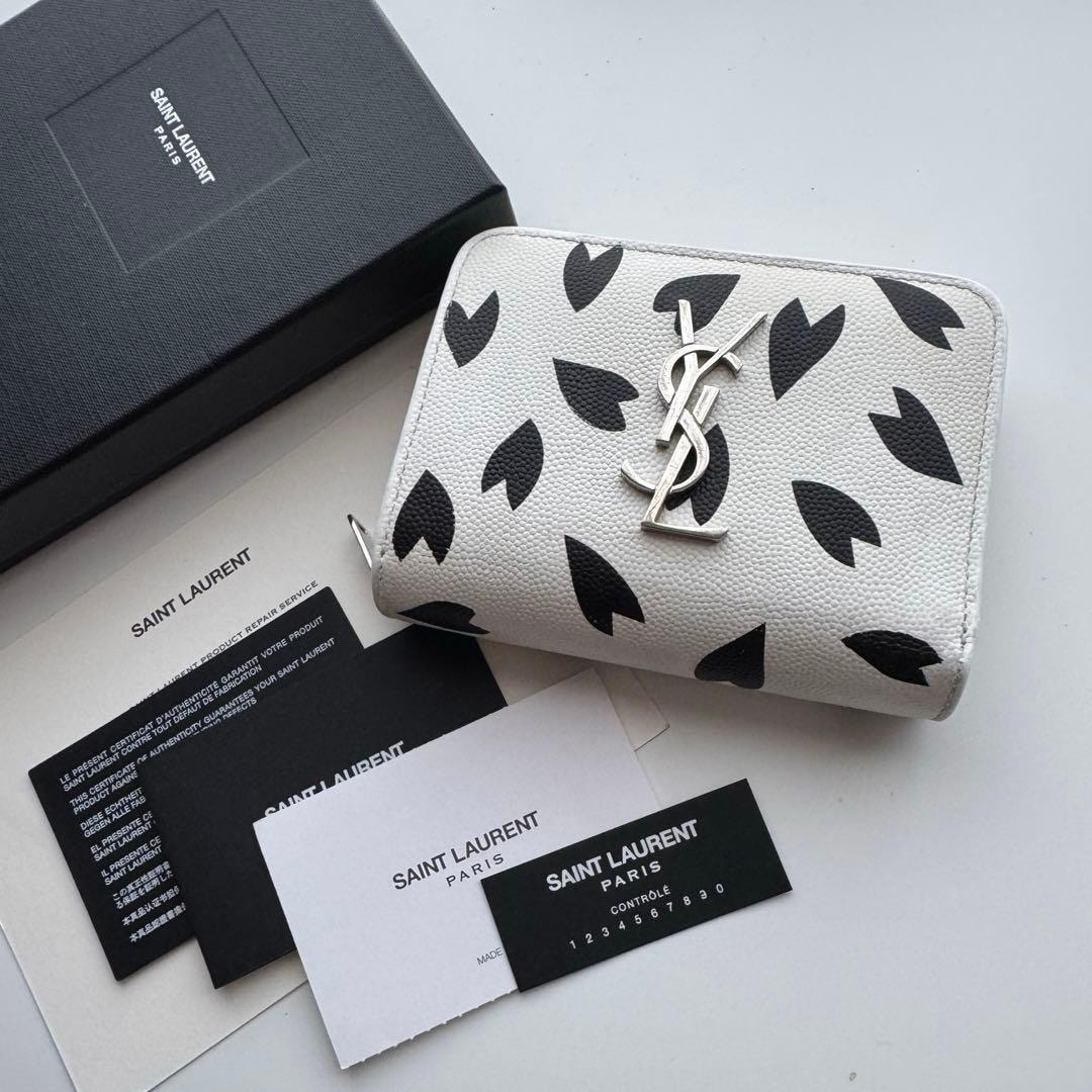 【美品】 349 Saint Laurentイブサンローラン2つ折り財布
