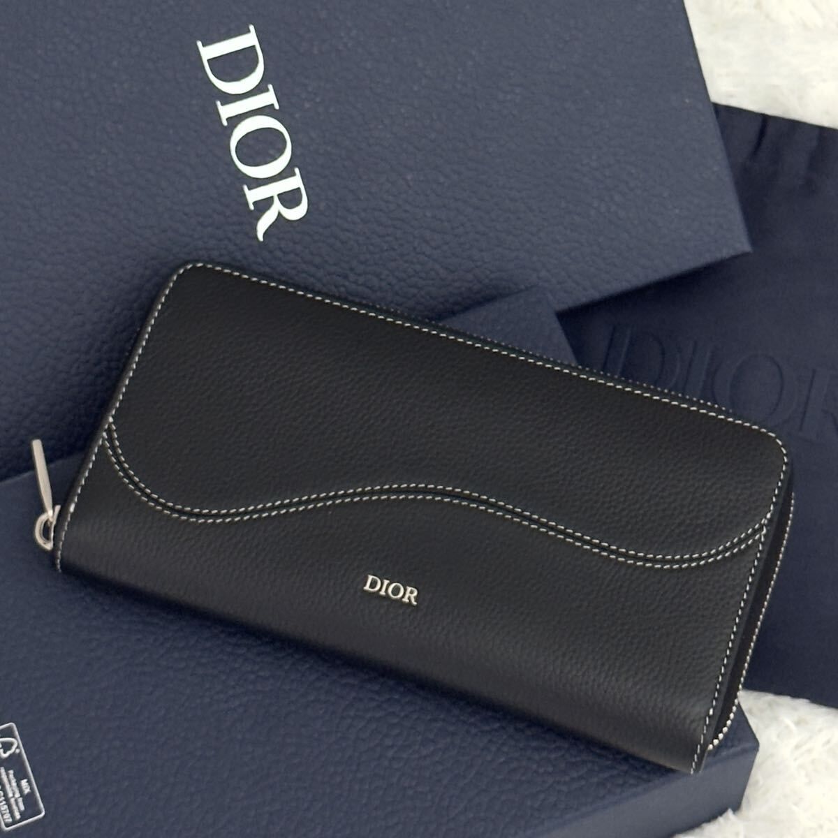 美品　ChristianDiorディオール Saddle ロングジップウォレット すぐ届く！DIOR SADDLE ロングジップウォレット 長財布 (Dior/長