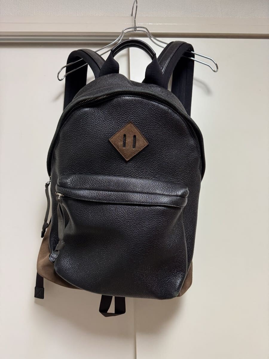 【美品】TOM FORD LEATHER BACKPACK/トムフォード レザーバックパック イタリア製/リュックサック/鹿革/made in italy/バッグ/bag/DEER