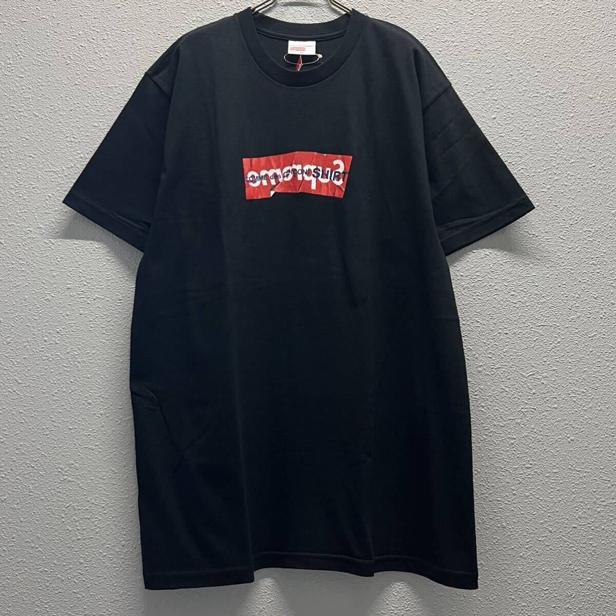 新品 シュプリーム コムデギャルソン ボックスロゴ Tシャツ 半袖 XL 