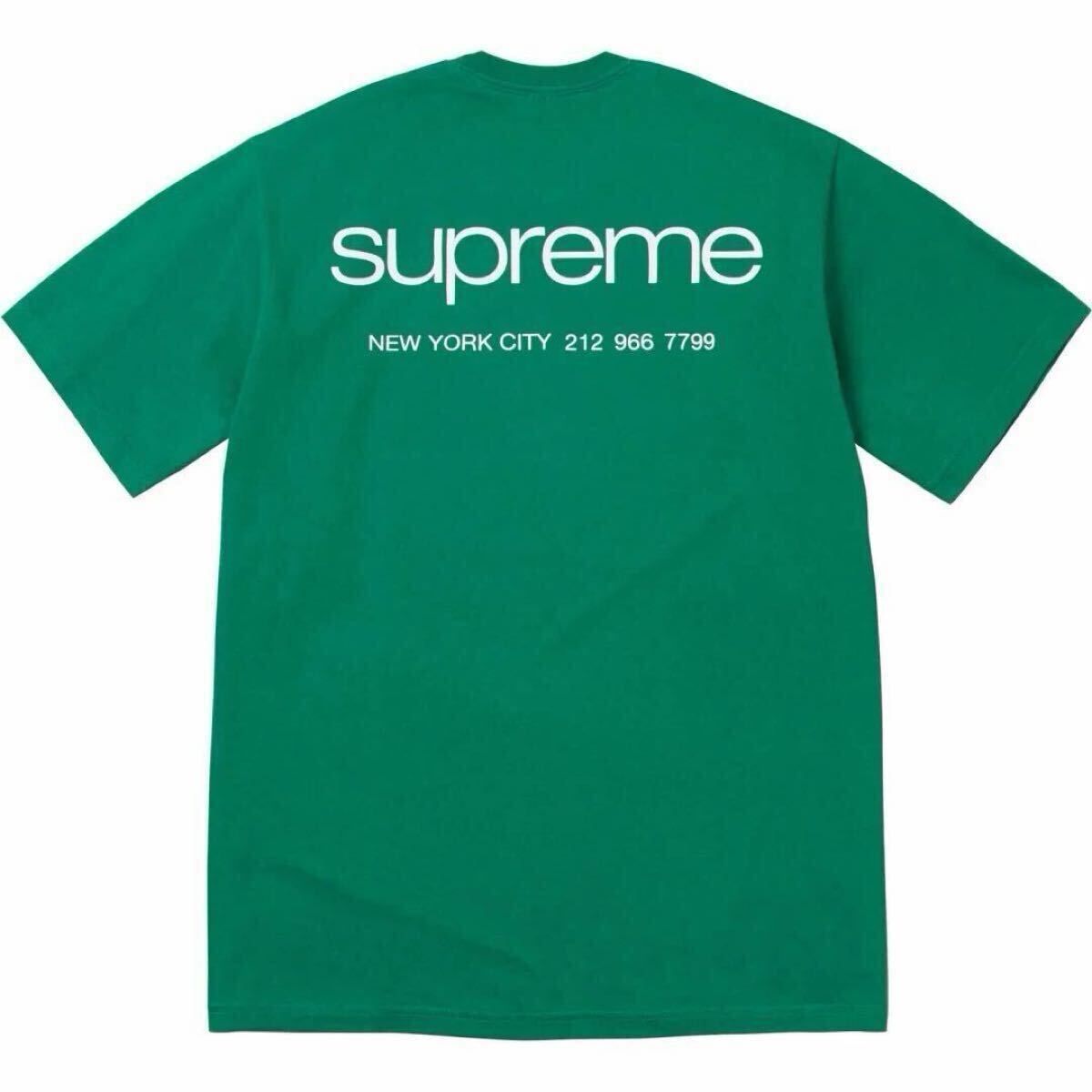 国内正規品 未使用 シュプリーム クラシック ロゴ Ｔシャツ supreme 23AW NYC Tee medium M green グリーン classic logo 復刻 24 25 SS