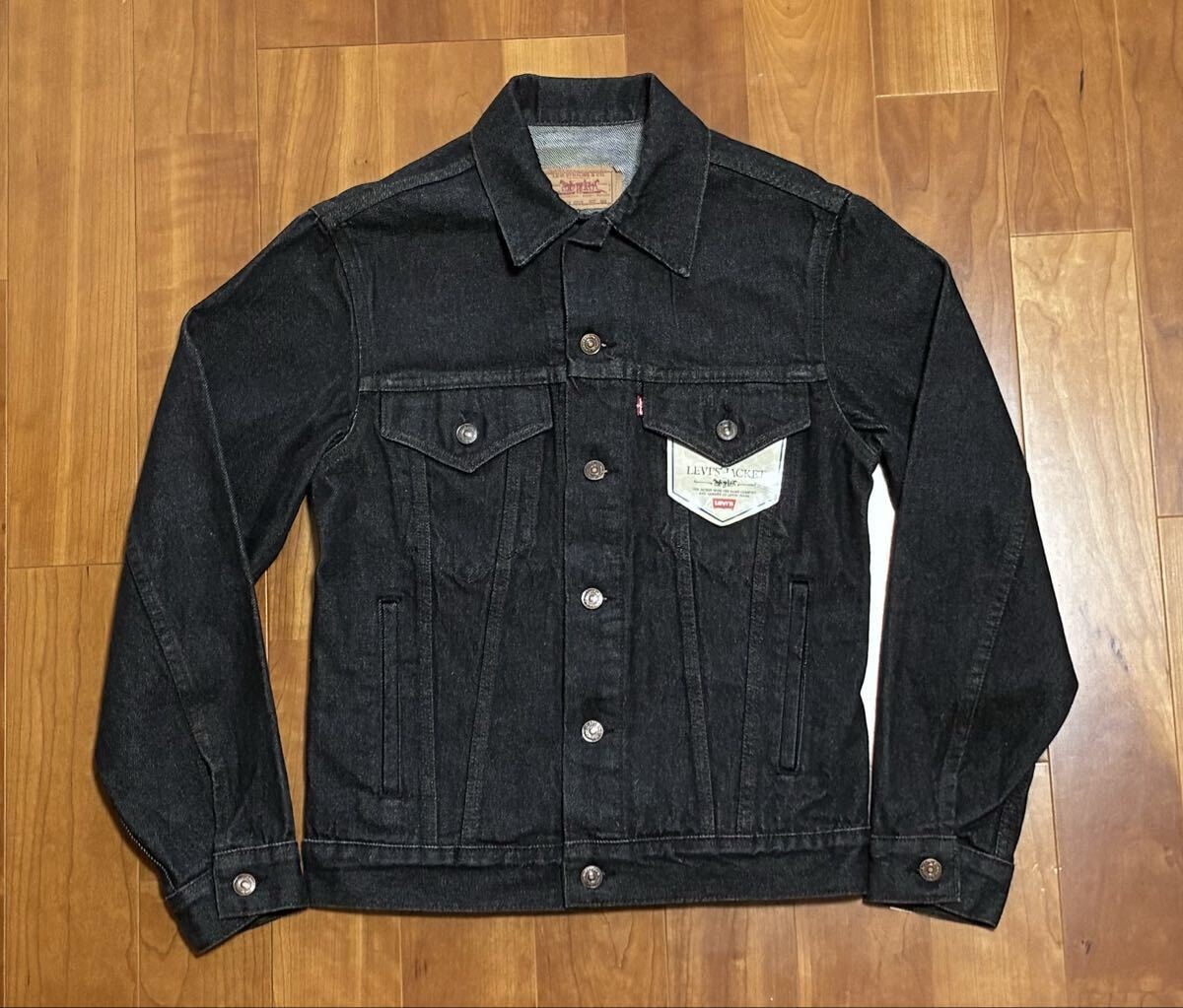 【幻級】Deadstock フラッシャー付き Levi’s 80’s 70506 先染めブラック 36R