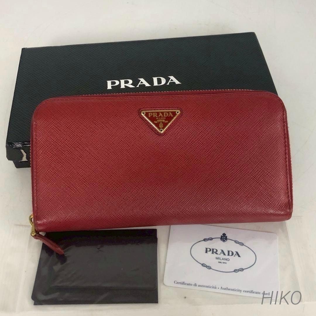美品 PRADA プラダ 長財布 SAFFIANO サフィアーノ レザー チェーンストラップ ロングウォレット 1M1440 ペオニア ピンク ゴールド金具 エレガント 中古 PRADA（プラダ） 長財布 SAFFIANO サフィアーノ レザー チェーン