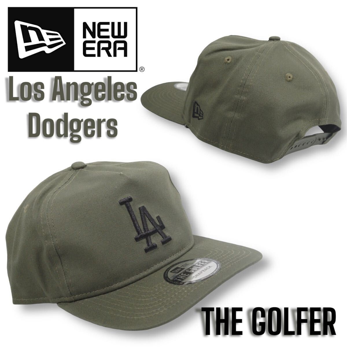 ◆日本未発売◆NEW ERA THE Golfer Los Angeles Dodgers Cap モスグリーンカラー　LA ロサンゼルスドジャース　LA 大谷翔平　ニューエラ