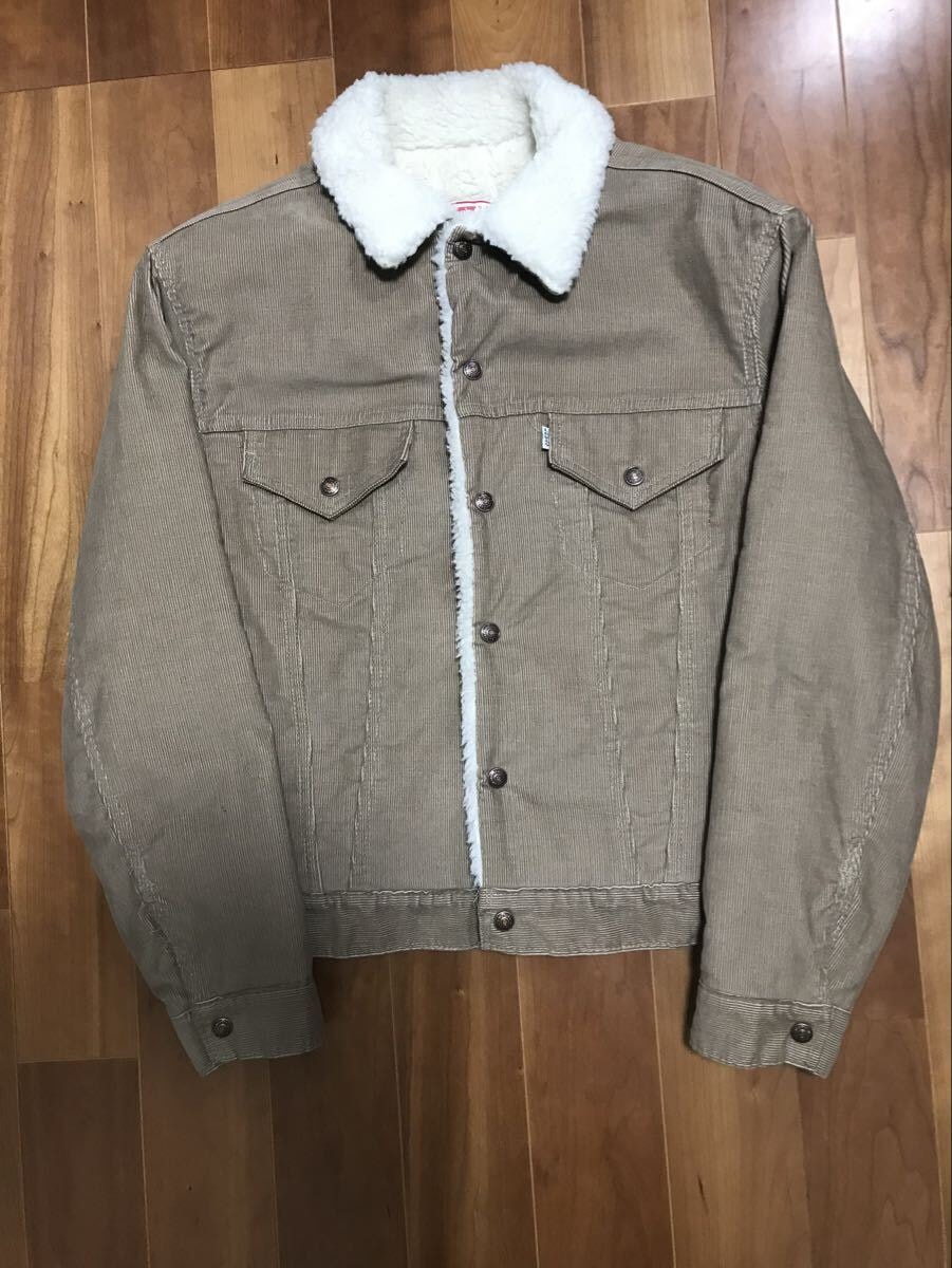 ミントコンディションLevi’s コーデュロイBoa Jacket Size 40 Beige Deadstock購入極美品