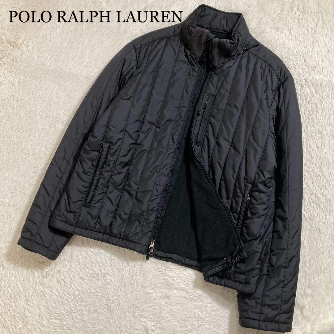 POLO RALPH LAUREN ポロラルフローレン キルティングジャケット 中綿入り 裏地フリース ブラック
