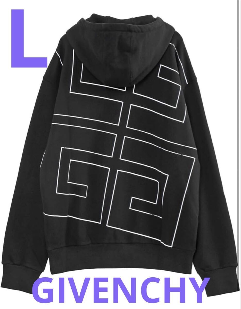 【新品】GIVENCHY パーカー 4G エンブレム ブラック 黒 ロゴフーディ ジバンシィ BMJ0LA3YJ5 プルオーバー 早期完売 希少 プレミア 限定 