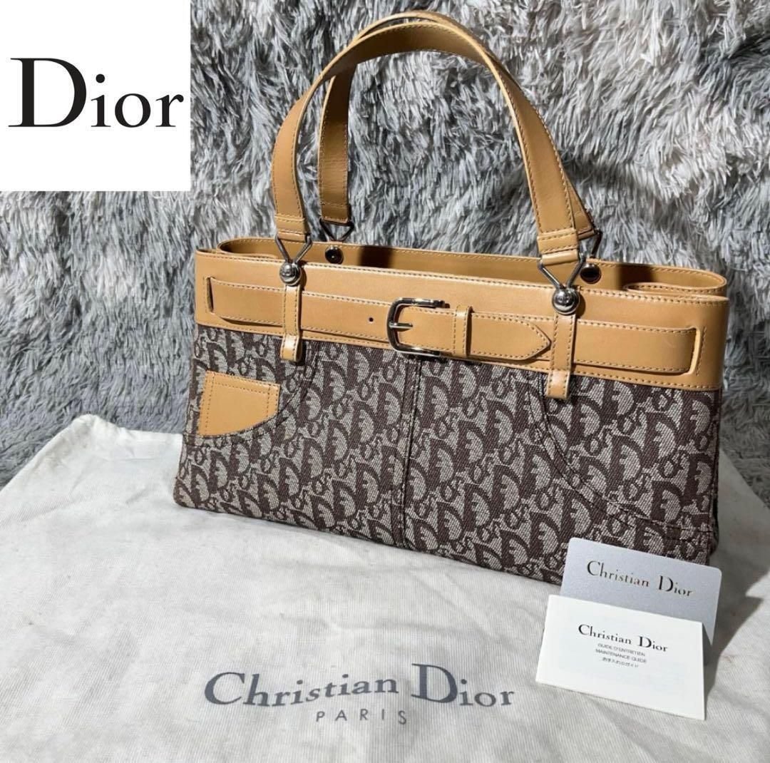 [極美品]　クリスチャンディオール　ハンドバッグ　トロッター　デニムモチーフ