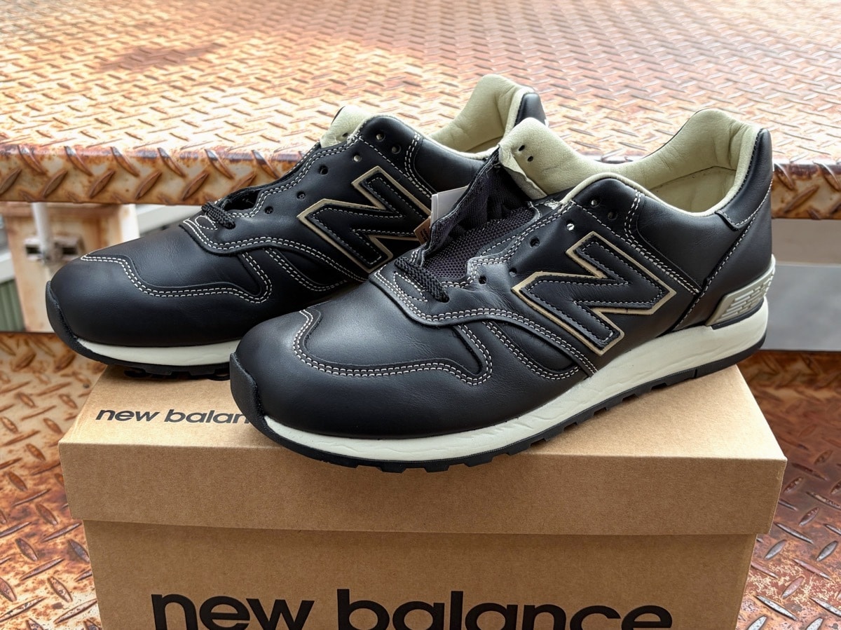 フルグレイン UK製 New Balance M670KKG US9 27cm ブラック 新品未使用 限定 オールレザー NB 黒 スニーカー M1300 イギリス英国製