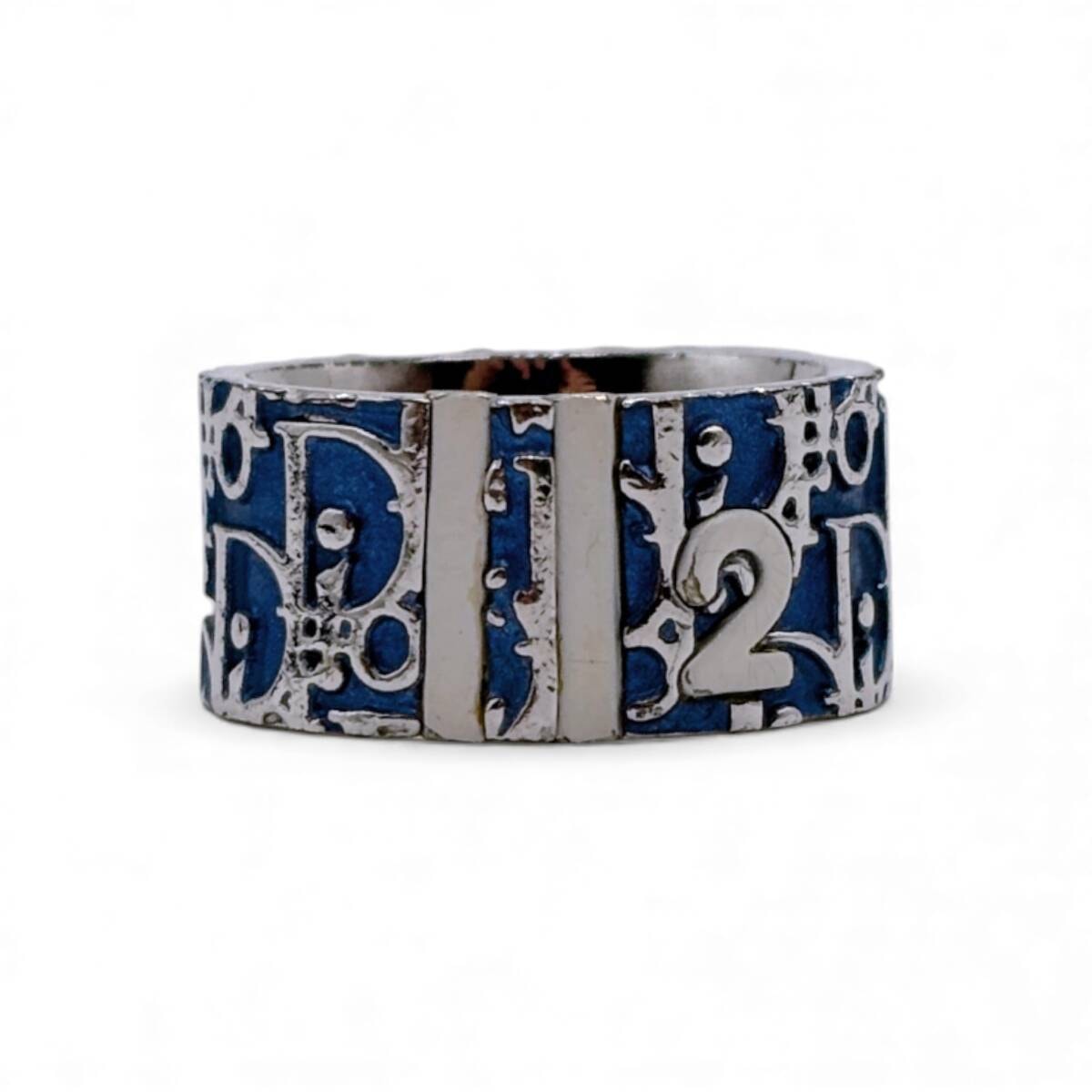 【美品】Dior トロッターリング ブルー 12号相当