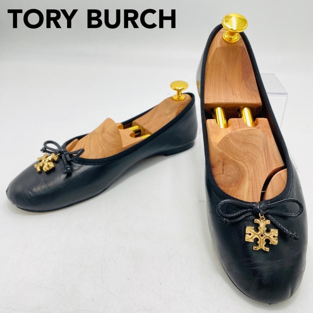 TORY BURCH フラットシューズ　リボン 目立った傷や汚れなし】TORY BURCH フラットシューズ リボン