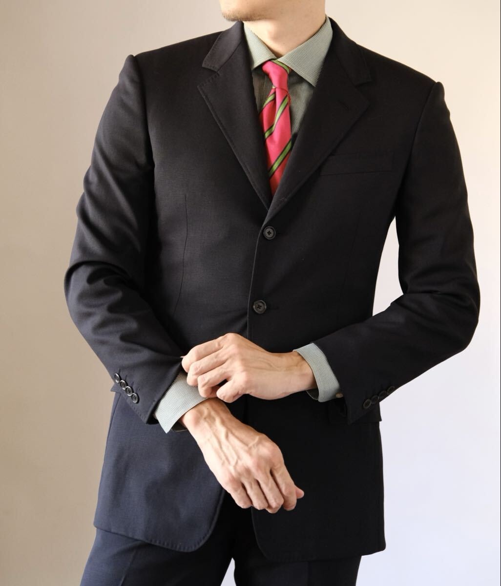 極美品LOUIS VUITTON ルイヴィトンダークネイビースーツ46