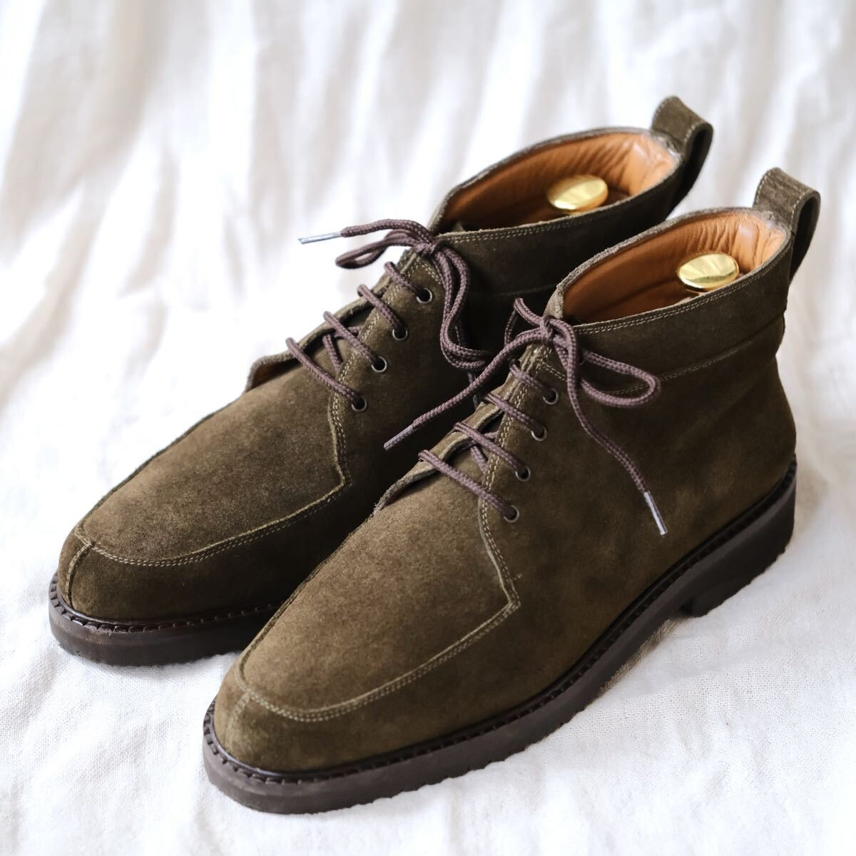 美品Salvatore Ferragamoモスカーキスエードショートブーツ7C