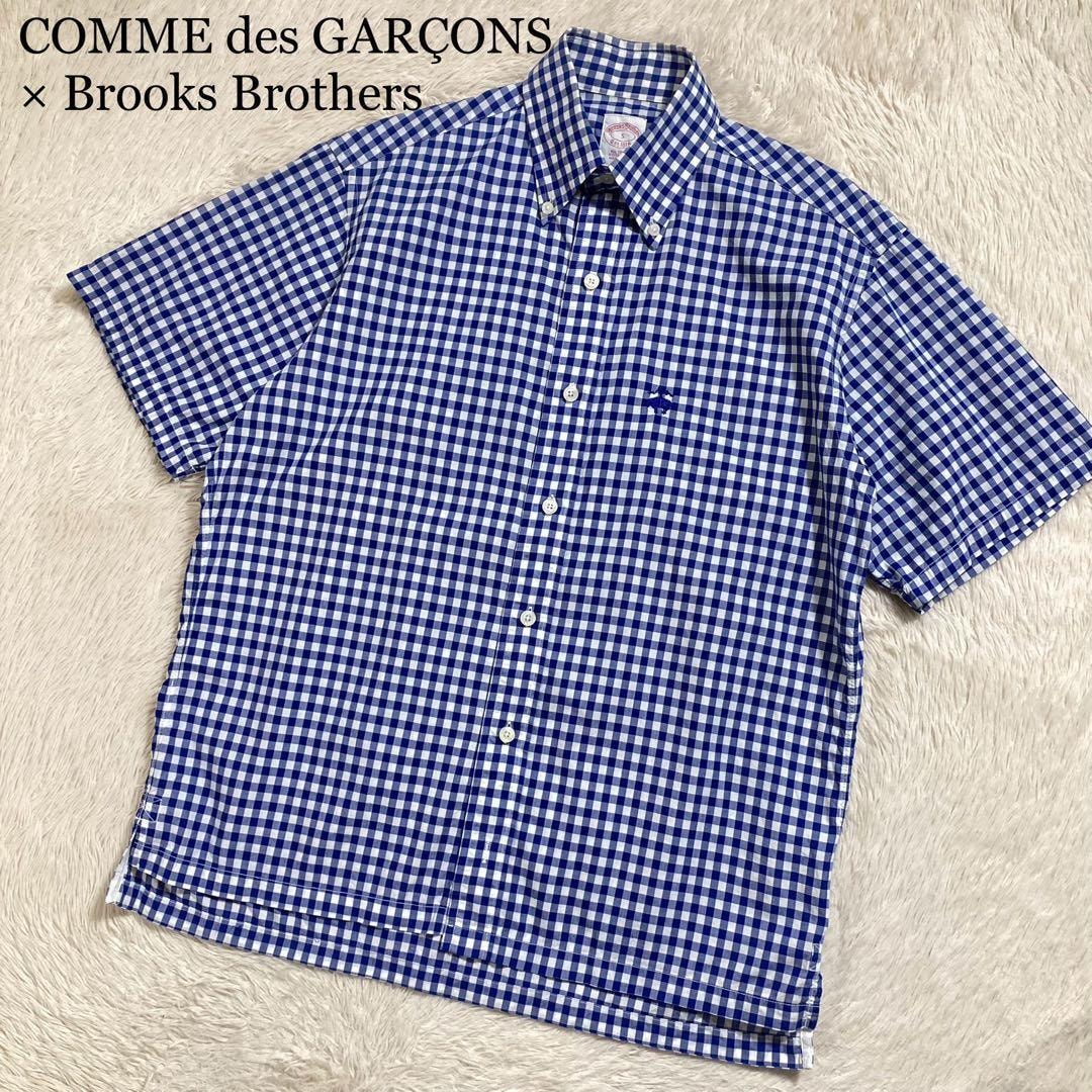 JUNYA WATANABE MAN COMME des GARONS コムデギャルソン ブルックスブラザーズ コラボ 半袖シャツ 刺繍ロゴ チェック