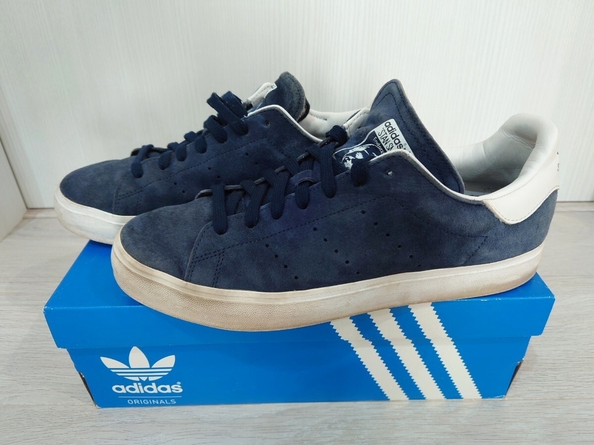 adidas originals stan smith vulc us9 27cm M17185 スエード天然皮革 中古
