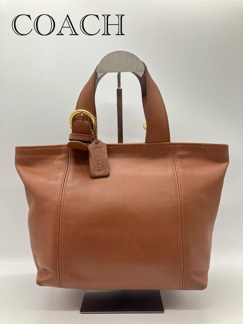 COACH ブラウン レザー　ハンドバッグ