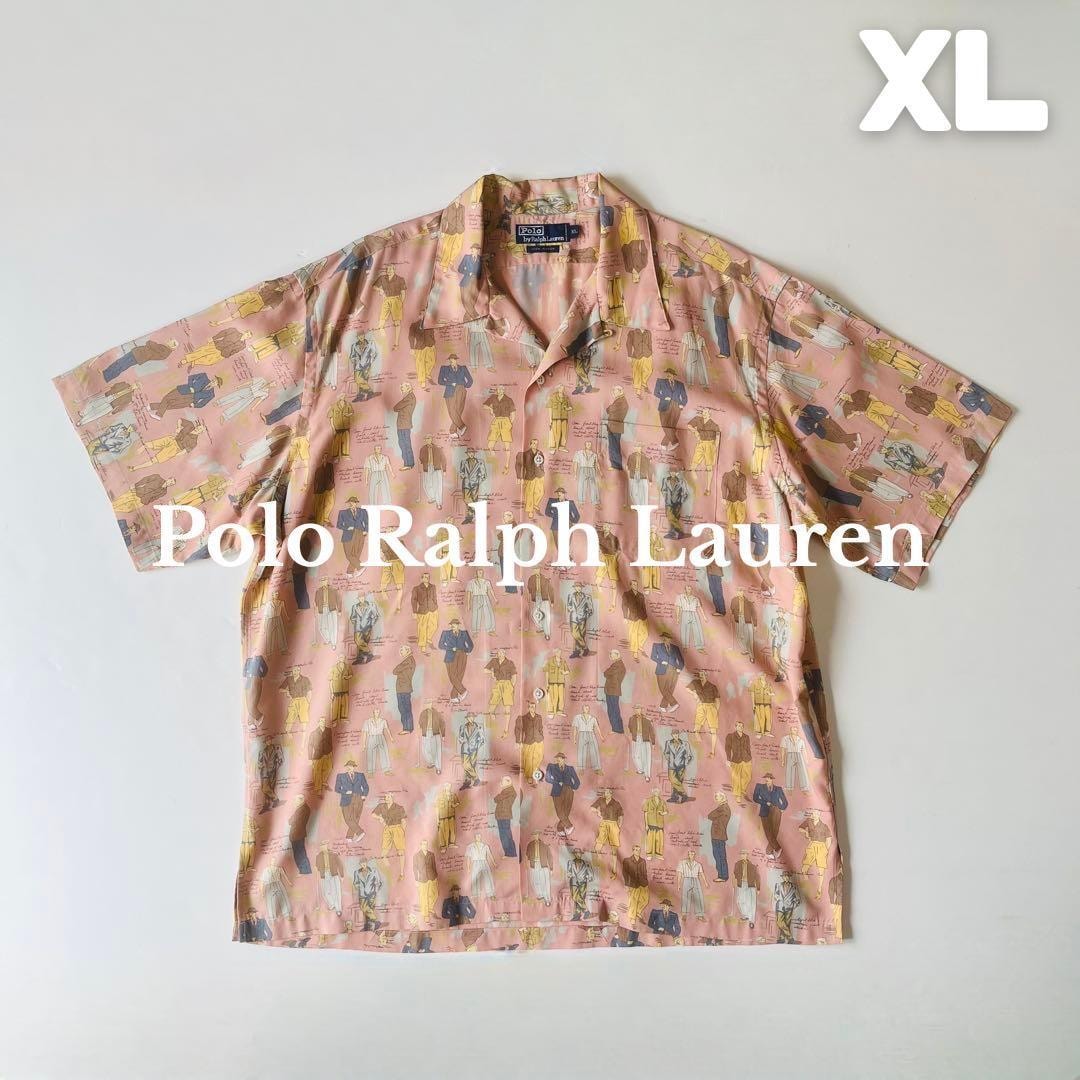 POLO RALPH LAUREN アロハシャツ XL 総柄 レーヨンシャツ ポロラルフローレン ハワイアンシャツ polo by ralph lauren 