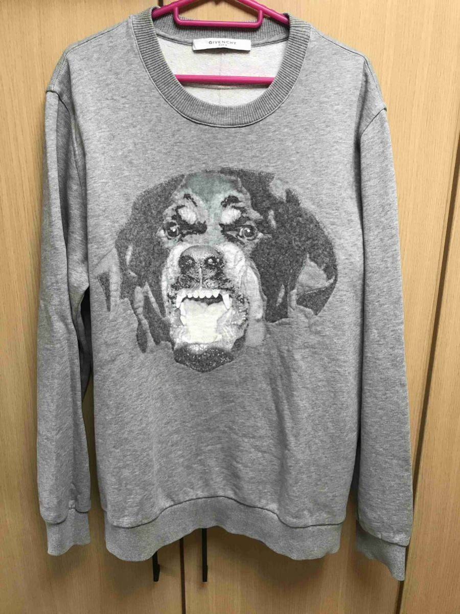 正規 16SS GIVENCHY ジバンシー ジバンシィ Riccardo Tisci ROTTWEILER ロットワイラー パッチ スウェット 灰 M 16S 7318 653