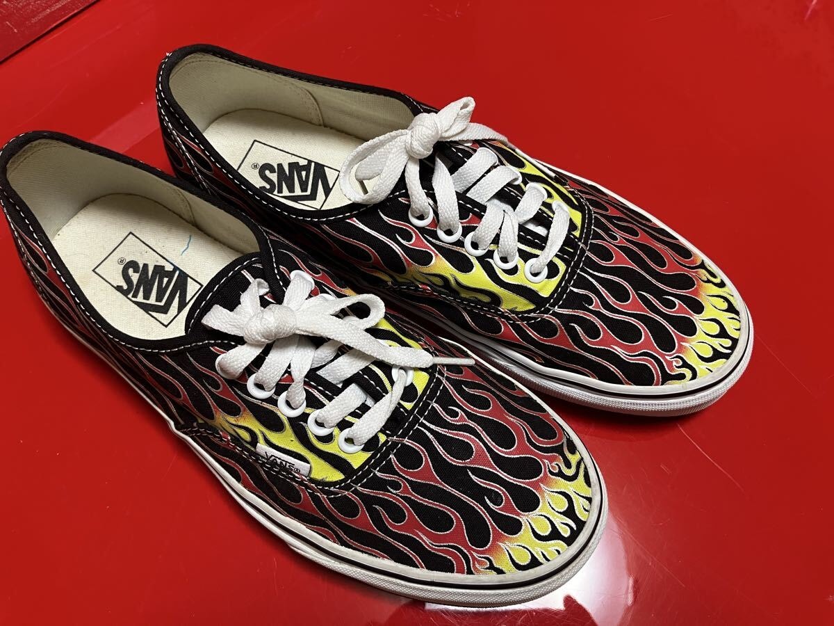 美品 VANS オーセンティック ファイヤーパターン フレイム 27cm. AUTHENTIC 