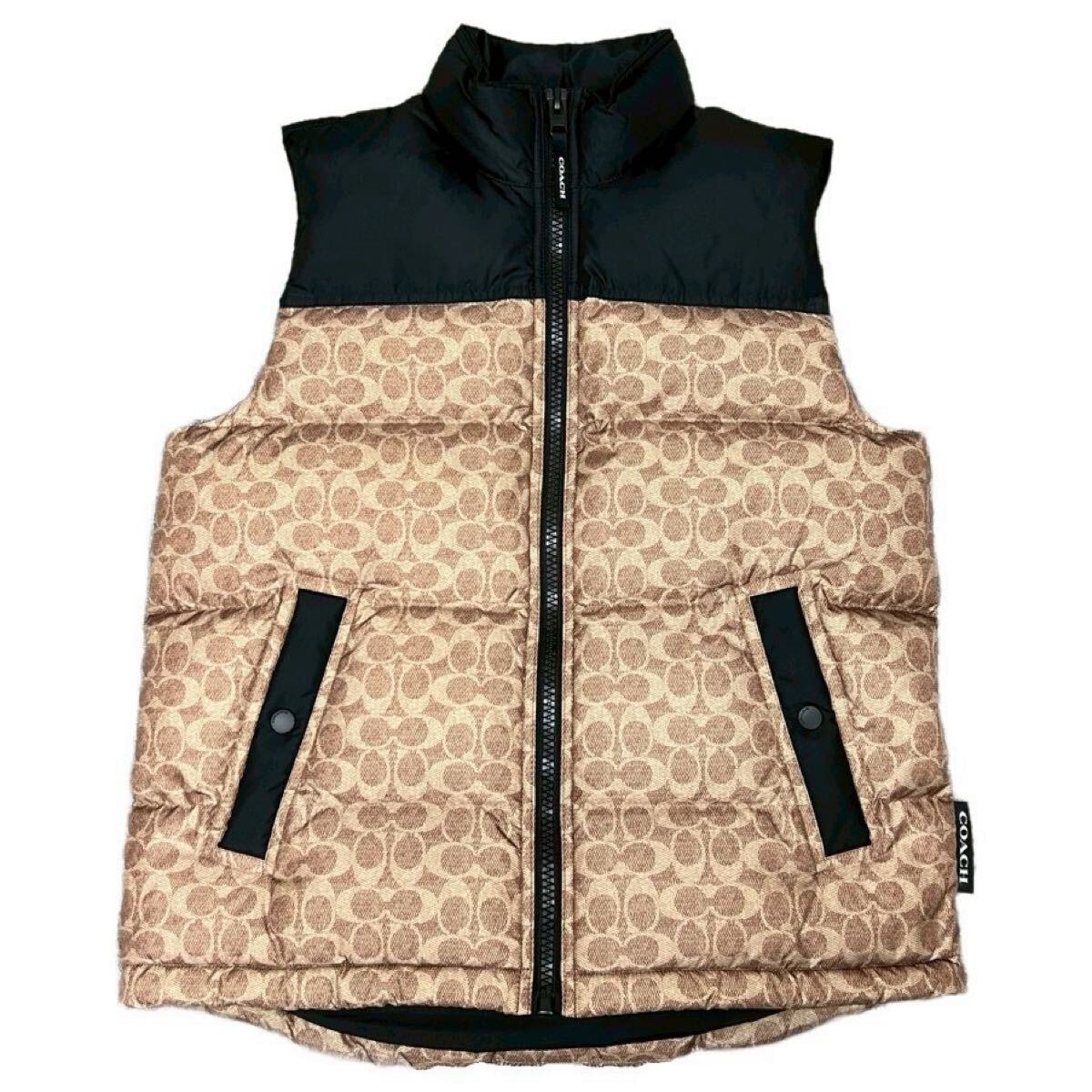 A (未使用に近い)】COACH コーチ シグネチャー ダウン ベスト S CU801