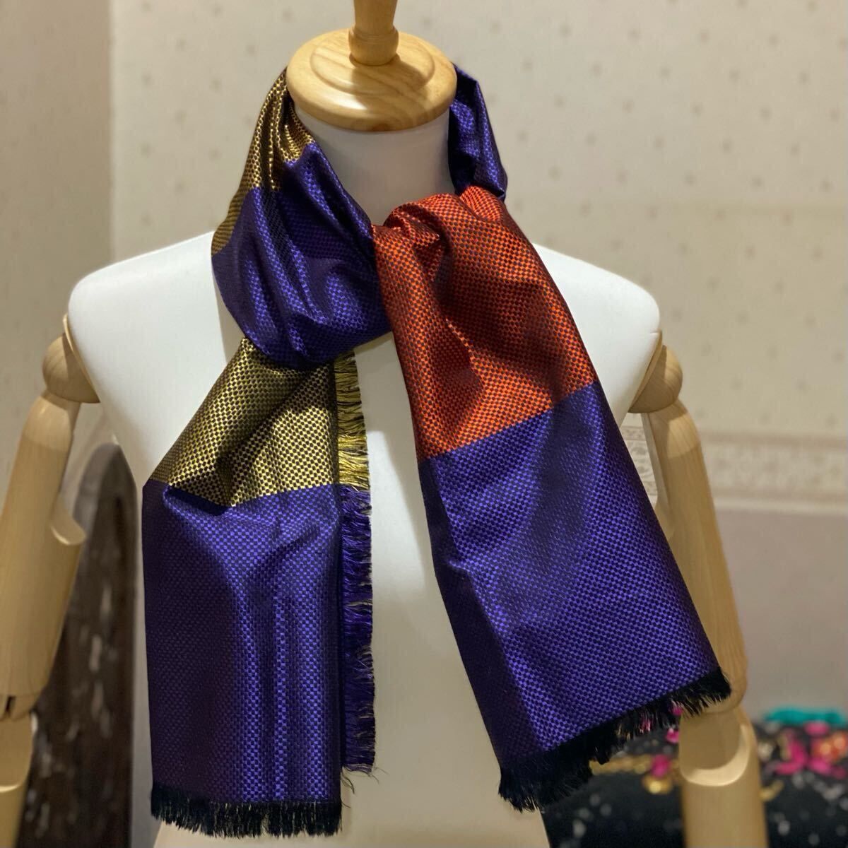 Yves Saint Laurent rive gauche フリンジストール サンローラン スカーフ 本人期 ARCHIVE