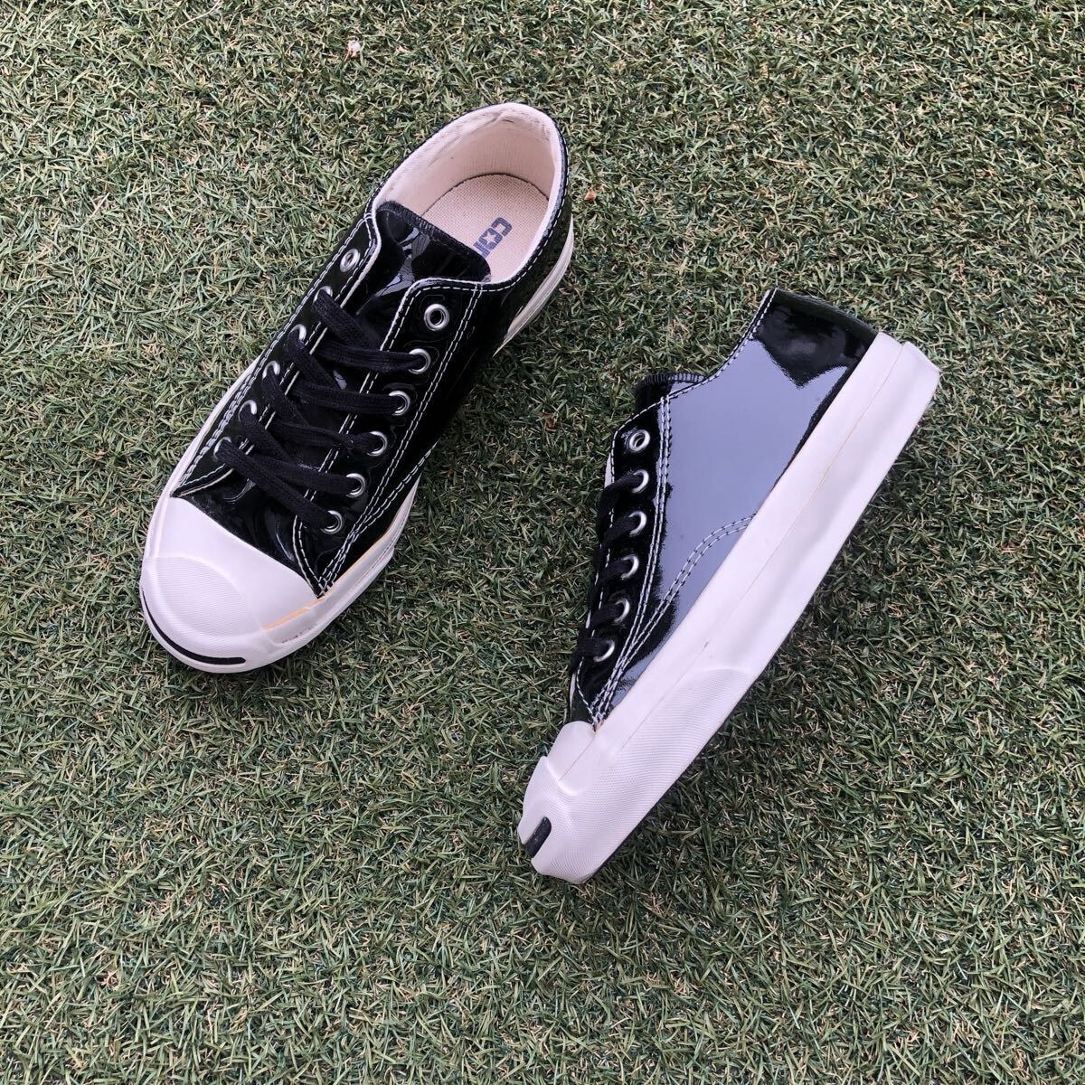 美品23converse JACK PURCELL RET コンバース ジャックパーセル エナメルレザー HC331