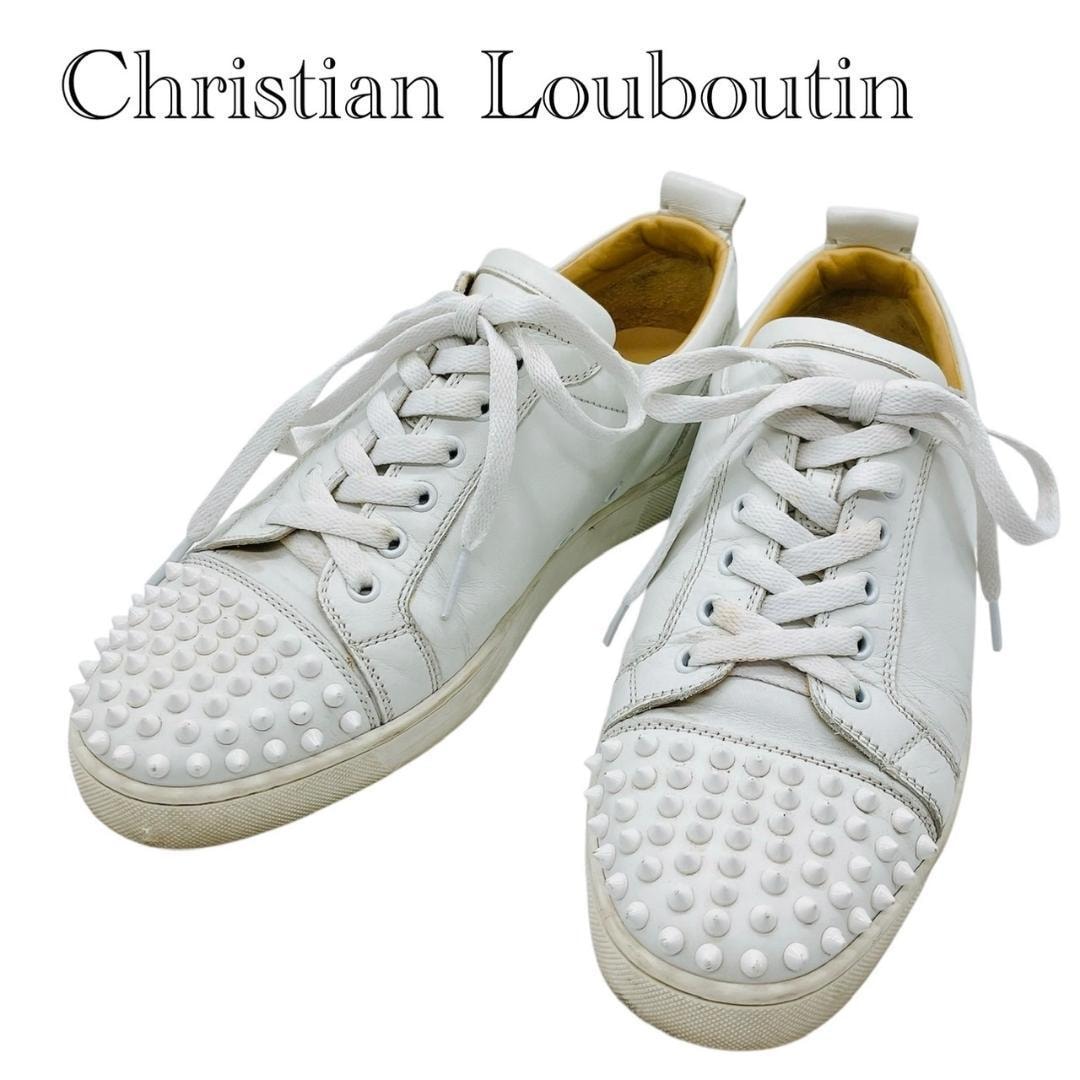 C (やや傷や汚れあり)】クリスチャンルブタン スパイクスタッズ レザー