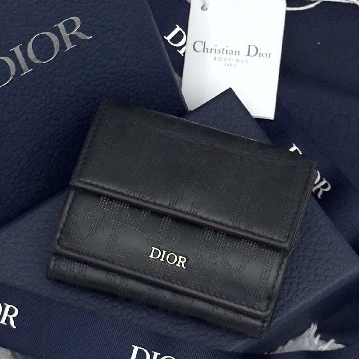 ☆付属品付き☆DIOR ディオール オブリーク ギャラクシー 財布 ブラック トロッター レザー ウォレット